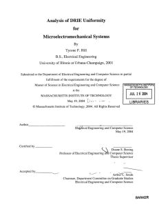 Analysis  of DRIE Uniformity for Microelectromechanical  Systems By