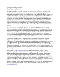 Faculty Position Announcement Grand Valley State University