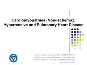 Cardiomyopathies (Non-Ischemic), Hypertensive and Pulmonary Heart Disease