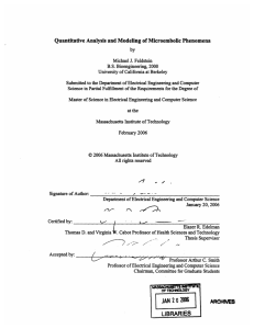 Quantitative Analysis  and Modeling  of Microembolic  Phenomena by