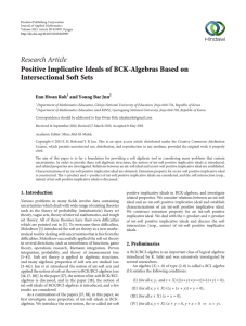 Research Article Positive Implicative Ideals of BCK-Algebras Based on Intersectional Soft Sets