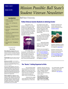 Fellow Veteran Assists Students in Advising Center