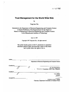 Trust Management the World Web for