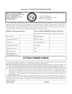 Appendix D:  ELECTRONIC PAYMENT FORM Office of the State Controller