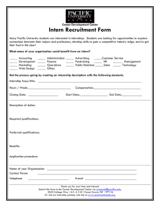 Intern Recruitment Form