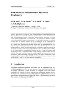 Performance Enhancement of Air-cooled Condensers M. M. Awad , H. M. Mostafa