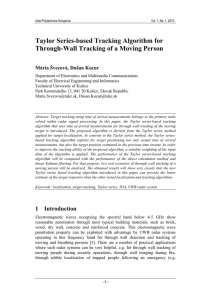 Taylor Series-based Tracking Algorithm for Through-Wall Tracking of a Moving Person