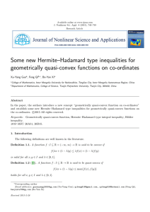 Some new Hermite–Hadamard type inequalities for geometrically quasi-convex functions on co-ordinates