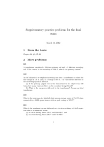 Supplementary practice problems for the final exam 1 From the book: