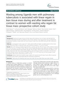 Wasting among Uganda men with pulmonary