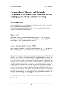 Computation of Thermal and Hydraulic Impinging Air Jet for Computer Cooling