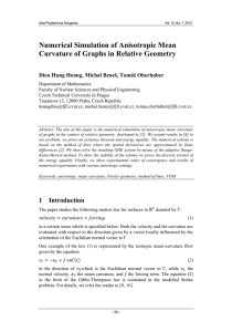 Numerical Simulation of Anisotropic Mean Curvature of Graphs in Relative Geometry