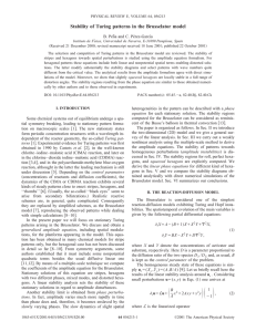 Stability of Turing patterns in the Brusselator model