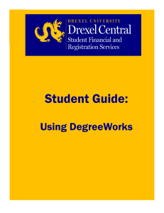 Student Guide: Using DegreeWorks
