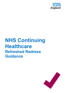 NHS Continuing Healthcare Refreshed Redress Guidance