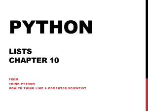 PYTHON LISTS CHAPTER 10 FROM