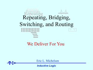 Repeating, Bridging, Switching, and Routing We Deliver For You Repeating