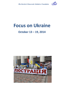 Focus on Ukraine October 13 – 19, 2014
