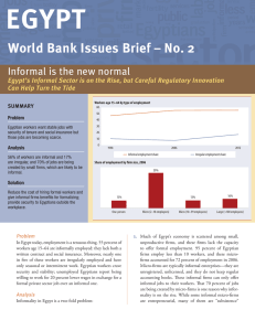 EGYPT World Bank Issues Brief – No. 2