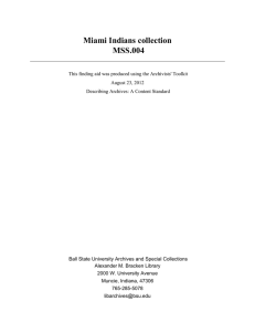 Miami Indians collection MSS.004