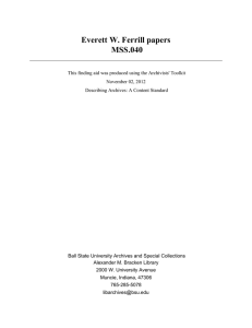 Everett W. Ferrill papers MSS.040