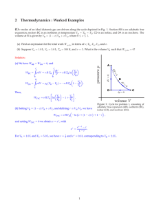 2 Thermodynamics : Worked Examples (1)