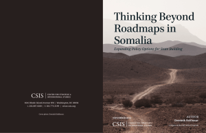 Thinking Beyond Roadmaps in Somalia Expanding Policy Options for State Building