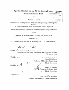 Spatial  Tracker  for  an  Air-to-Ground ... Communication  Link G. -