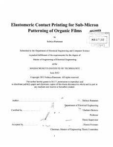 Elastomeric  Contact Printing for Sub-Micron Patterning of Organic Films ARCNVES AUG