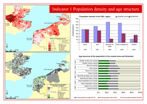 ± Indicator 1 Population density and age structure s/km²