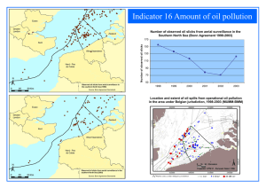Indicator 16 Amount of oil pollution 170 150 130