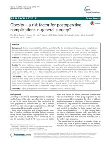 – a risk factor for postoperative Obesity complications in general surgery?