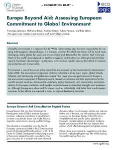 Europe Beyond Aid: Assessing European Commitment to Global Environment