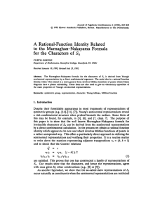 Journal of Algebraic Combinatorics 1 (1992), 235-255