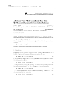 A Note on Thin P-Polynomial and Dual-Thin Q-Polynomial Symmetric Association Schemes