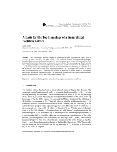 A Basis for the Top Homology of a Generalized Partition Lattice