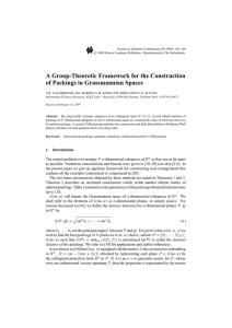 A Group-Theoretic Framework for the Construction of Packings in Grassmannian Spaces