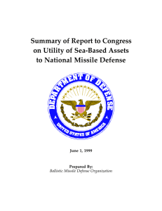 Summary of Report to Congress on Utility of Sea-Based Assets