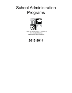 School Administration Programs 2013-2014