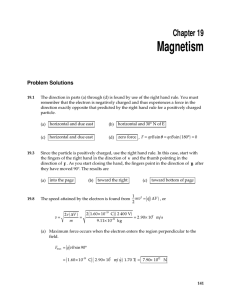Magnetism Chapter 19
