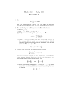 Physics 5040 Spring 2009 Problem Set 1