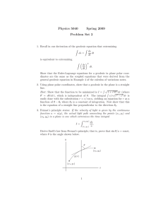 Physics 5040 Spring 2009 Problem Set 2