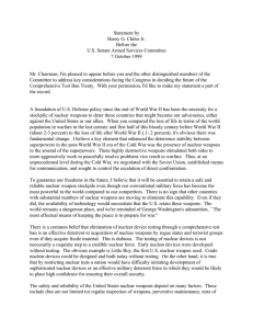 Statement by Henry G. Chiles Jr. Before the U.S. Senate Armed Services Committee