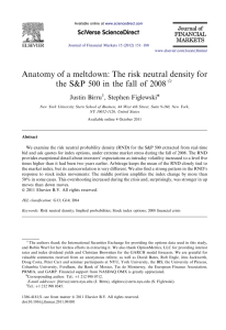 Anatomy of a meltdown: The risk neutral density for Justin Birru