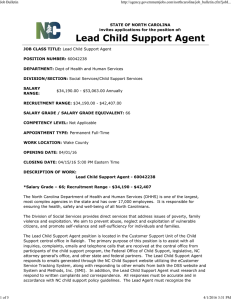 Lead Child Support Agent