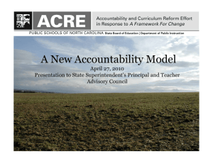 A New Accountability Model April 27, 2010 Advisory Council
