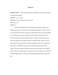 ABSTRACT  DISSERTATION: in Grades One through Six