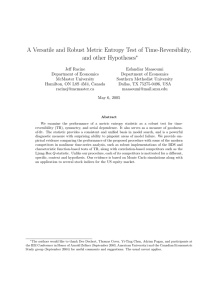 A Versatile and Robust Metric Entropy Test of Time-Reversibility,