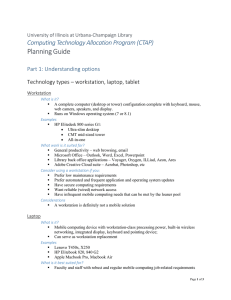 Planning Guide Computing Technology Allocation Program (CTAP) Part 1: Understanding options