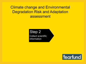 Climate change and Environmental Degradation Risk and Adaptation assessment Step 2
